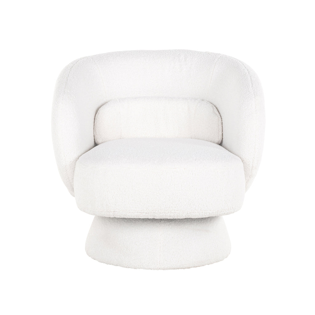 Draaifauteuil Senna white furry