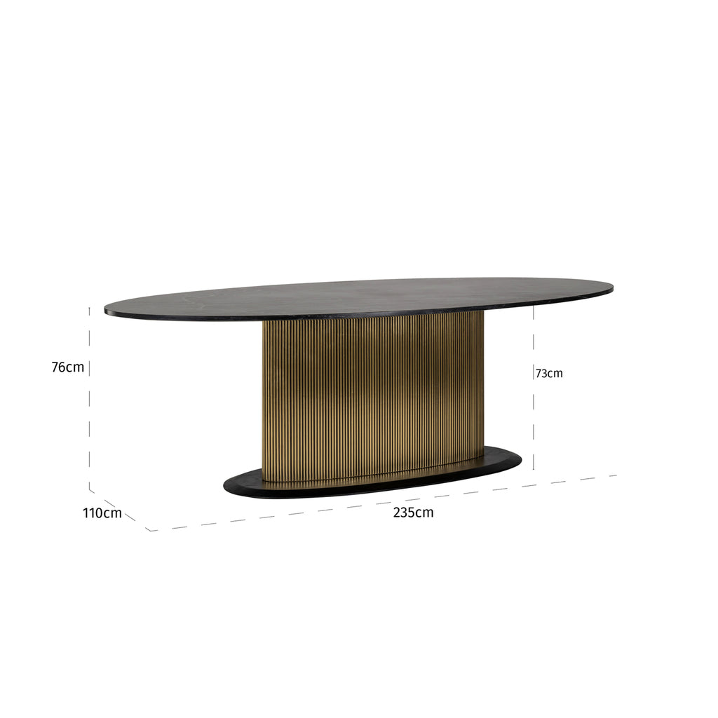 Ironville oval dining table 235