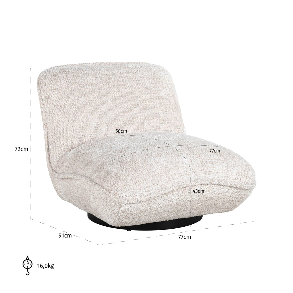 Fauteuil Ophelia schöne Creme
