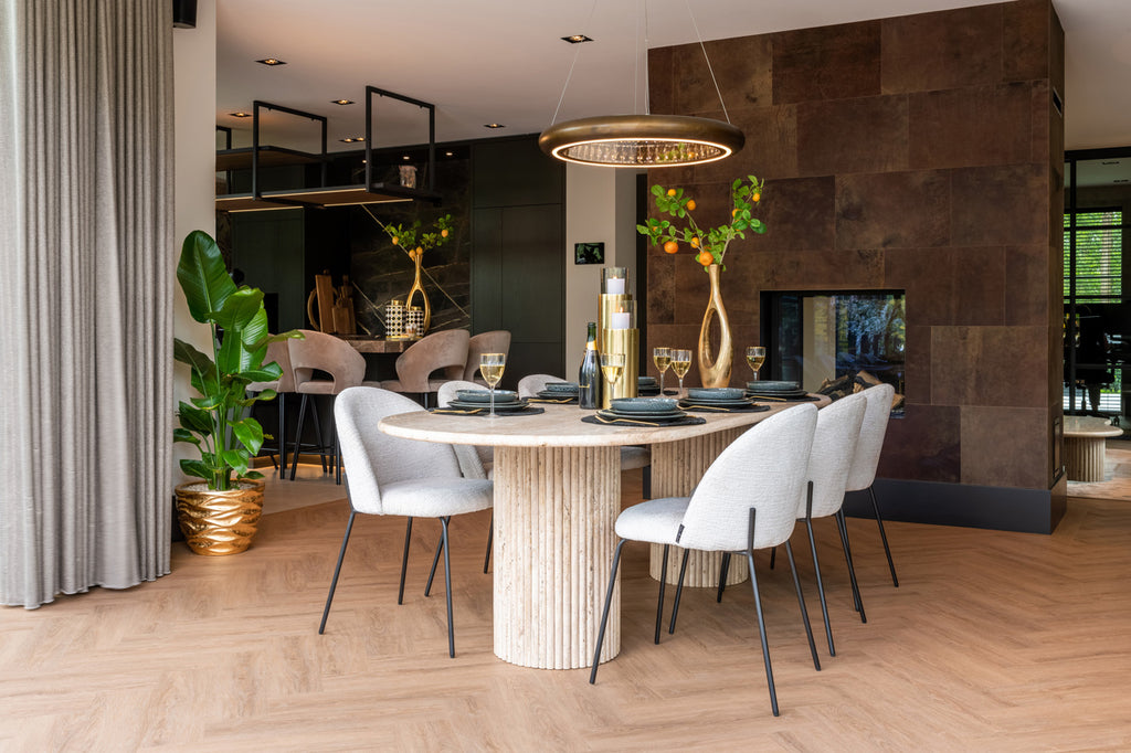Tabouret Savoy en velours kaki