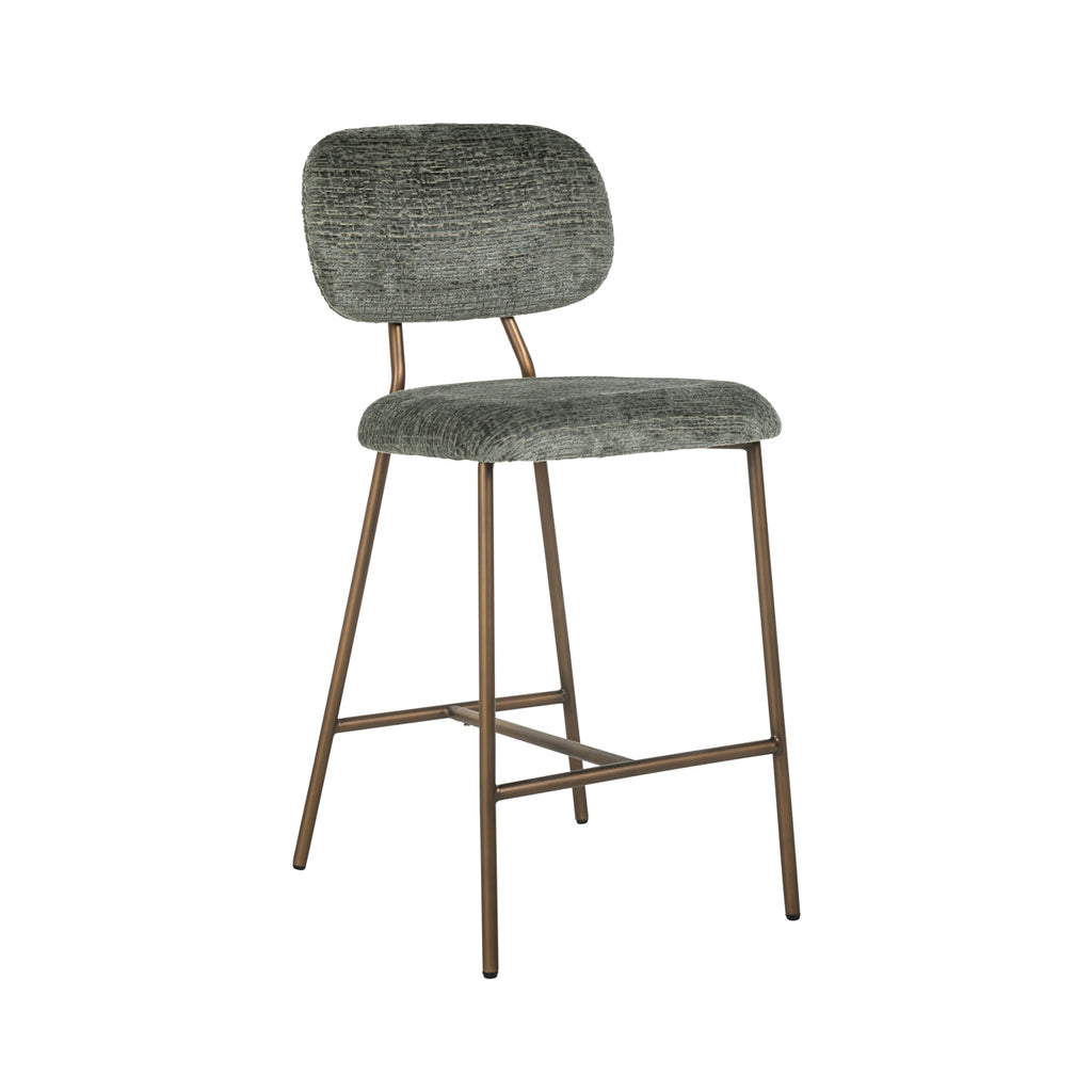 Counterstoel Xenia thyme fusion / brushed gold legs