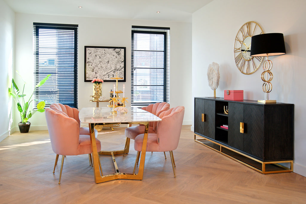 Buffet Blackbone gold 4 portes + compartiment ouvert