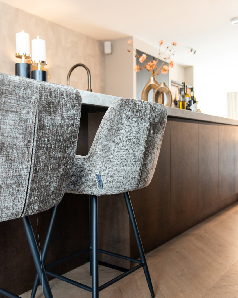 Counter stool Linsey stone chenille
