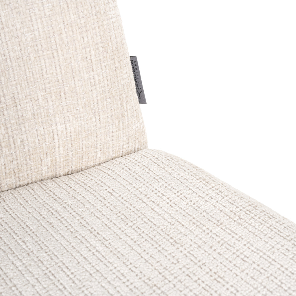 Fauteuil pivotant Dakota en chenille beige