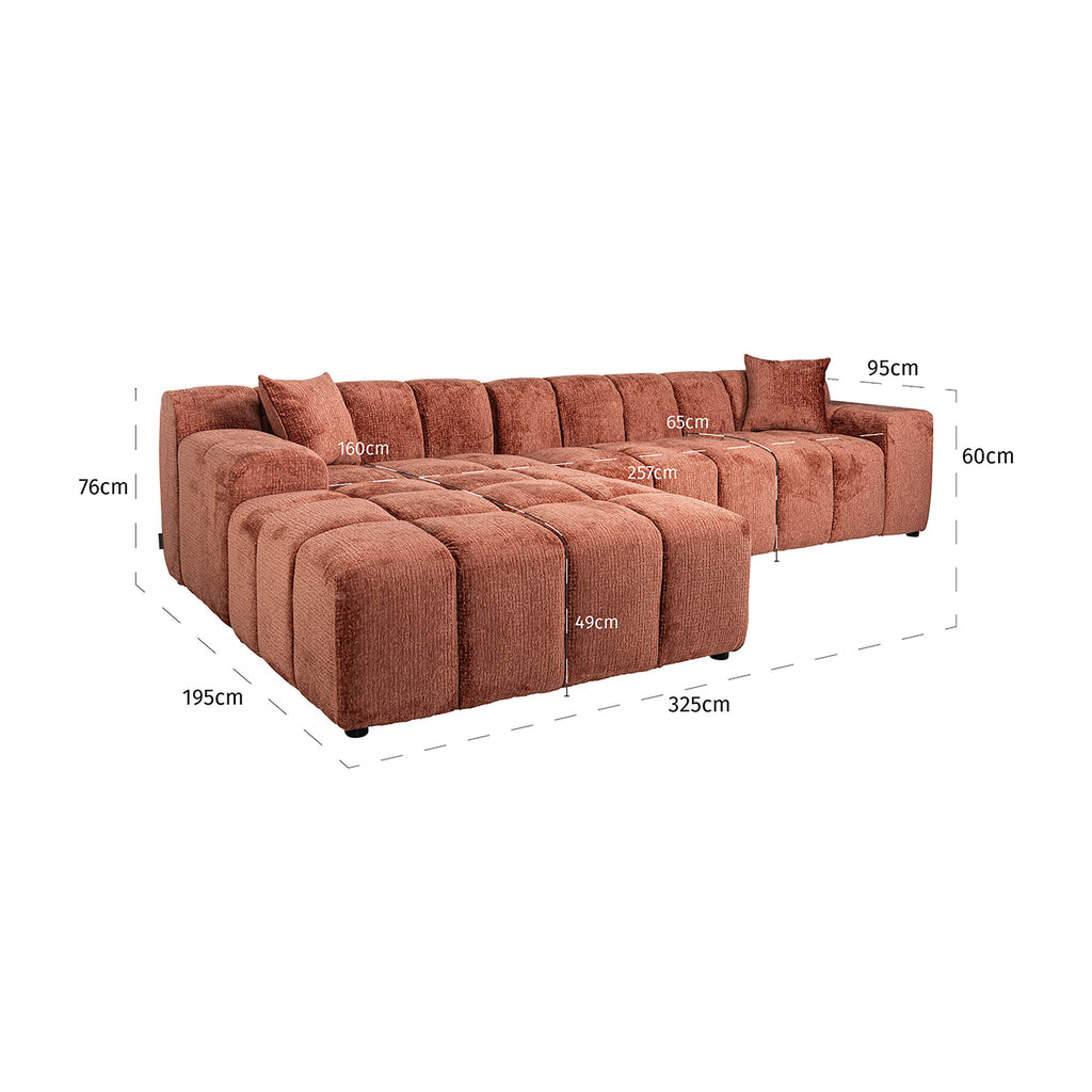 Sofa Cube 3-seater + left lounge