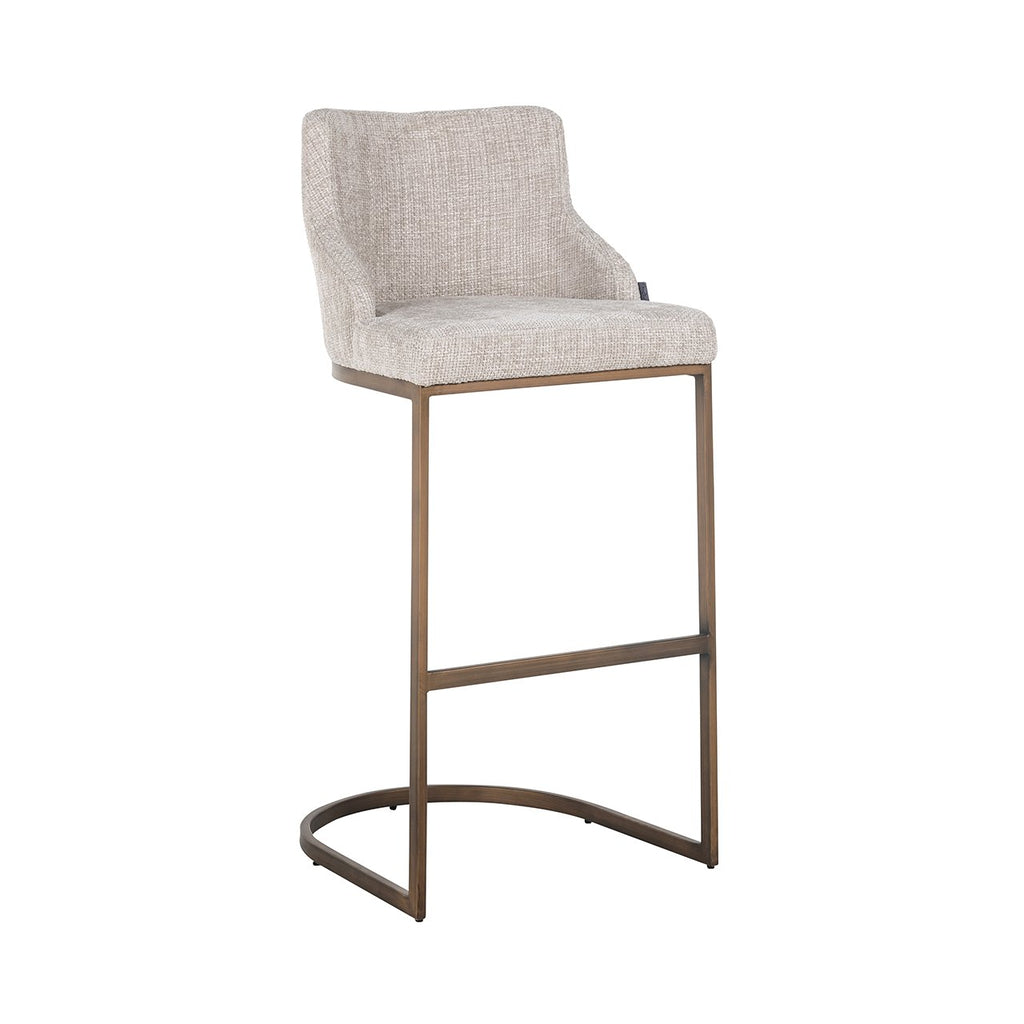 Barstoel Bolton natural renagade / brushed gold