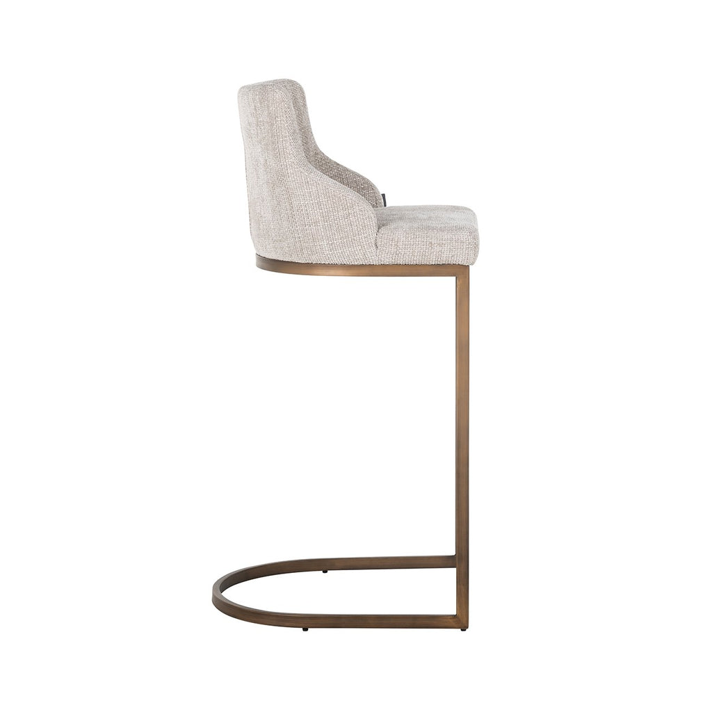 Barstoel Bolton natural renagade / brushed gold