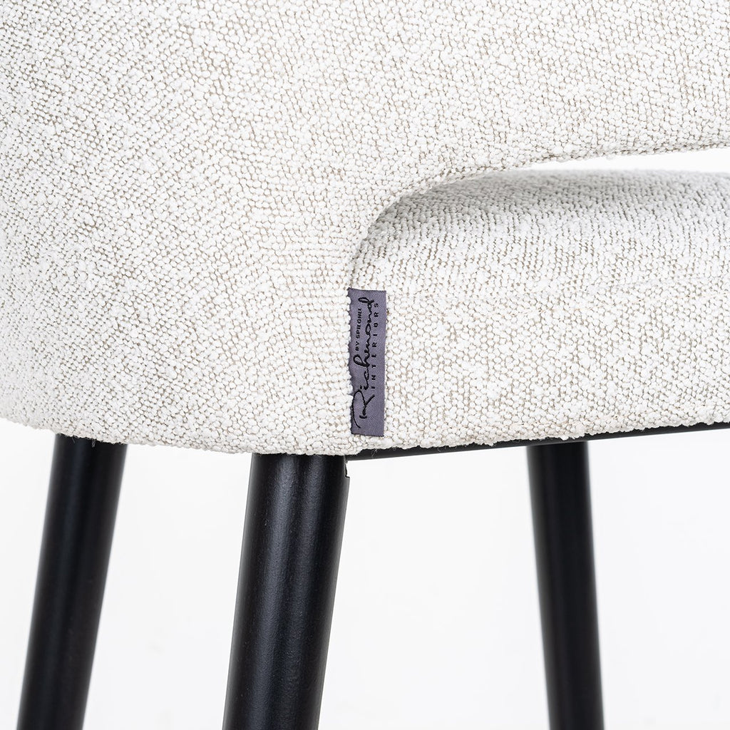 Barstuhl Indigo weiß Bouclé