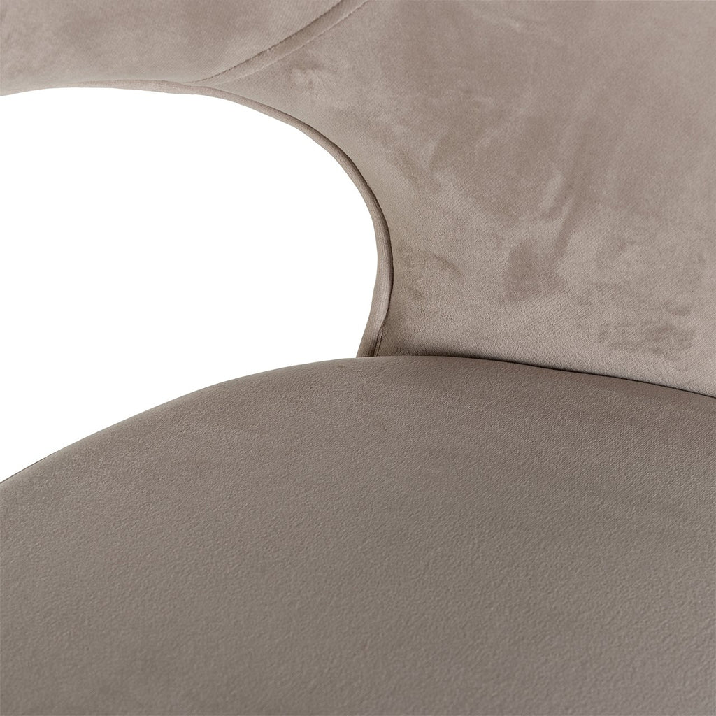 Bar stool Savoy khaki velvet