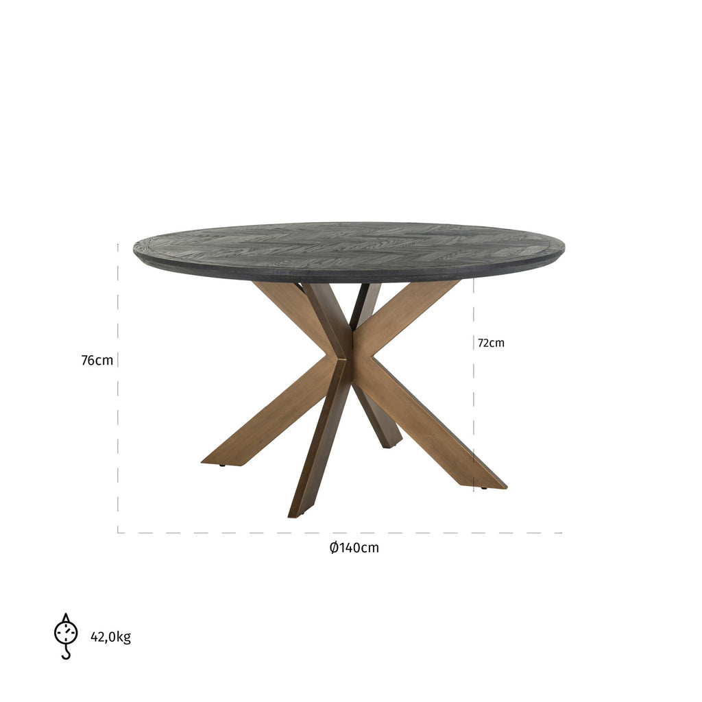 Eettafel Blackbone Messing 140Ø