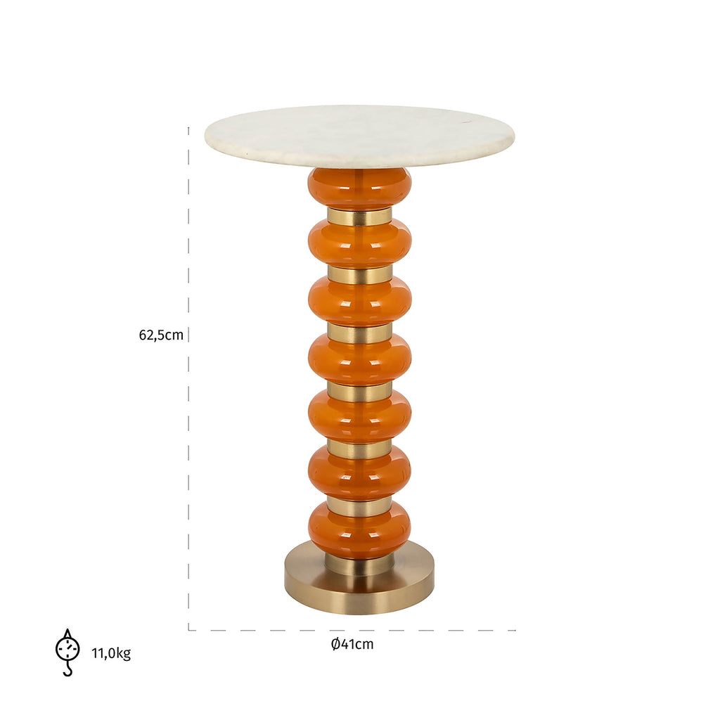 Table d'appoint Barbara orange