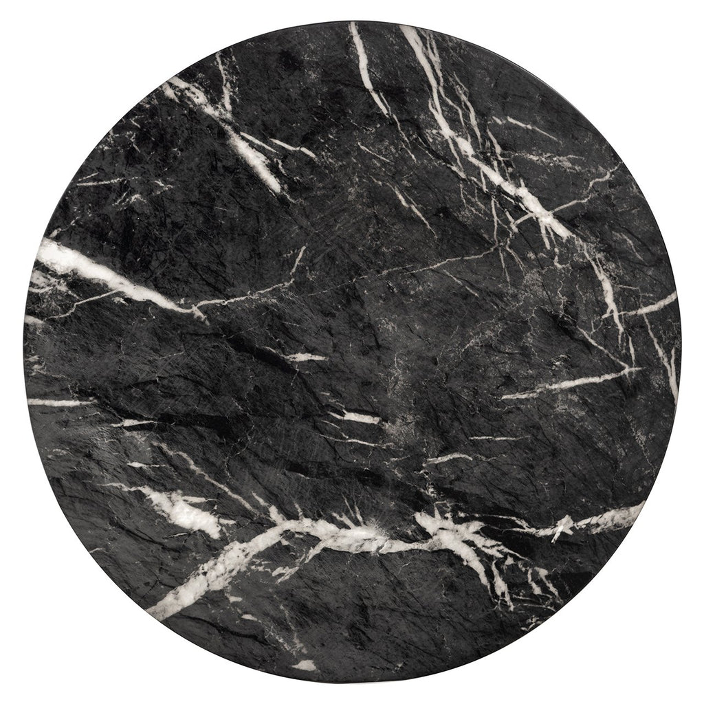 Table d'appoint Bosco imitation marbre noir (Noir)