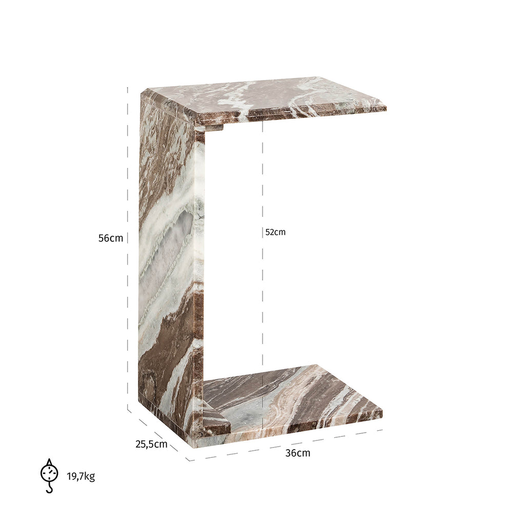 Table d'appoint Tovek marron ()