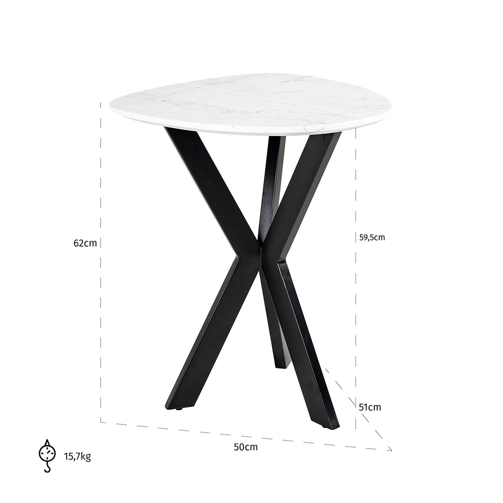 Table d'appoint Trocadero blanche