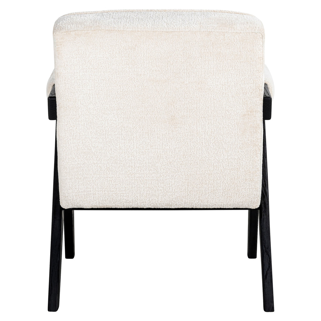 Fauteuil Cooper white chenille