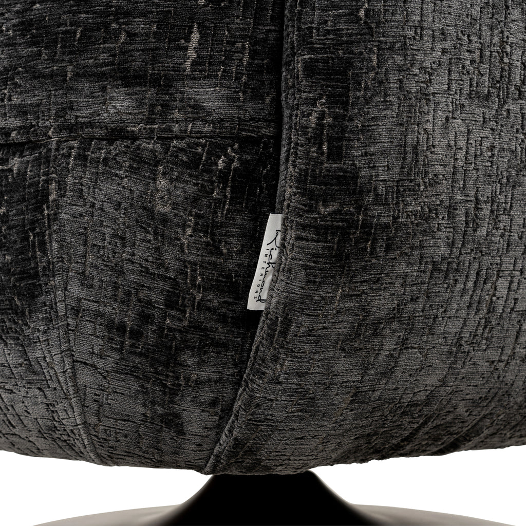 Turner graphite island swivel armchair