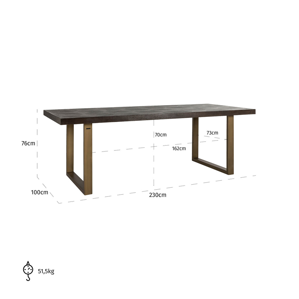 Eettafel Luxor Diamant 230