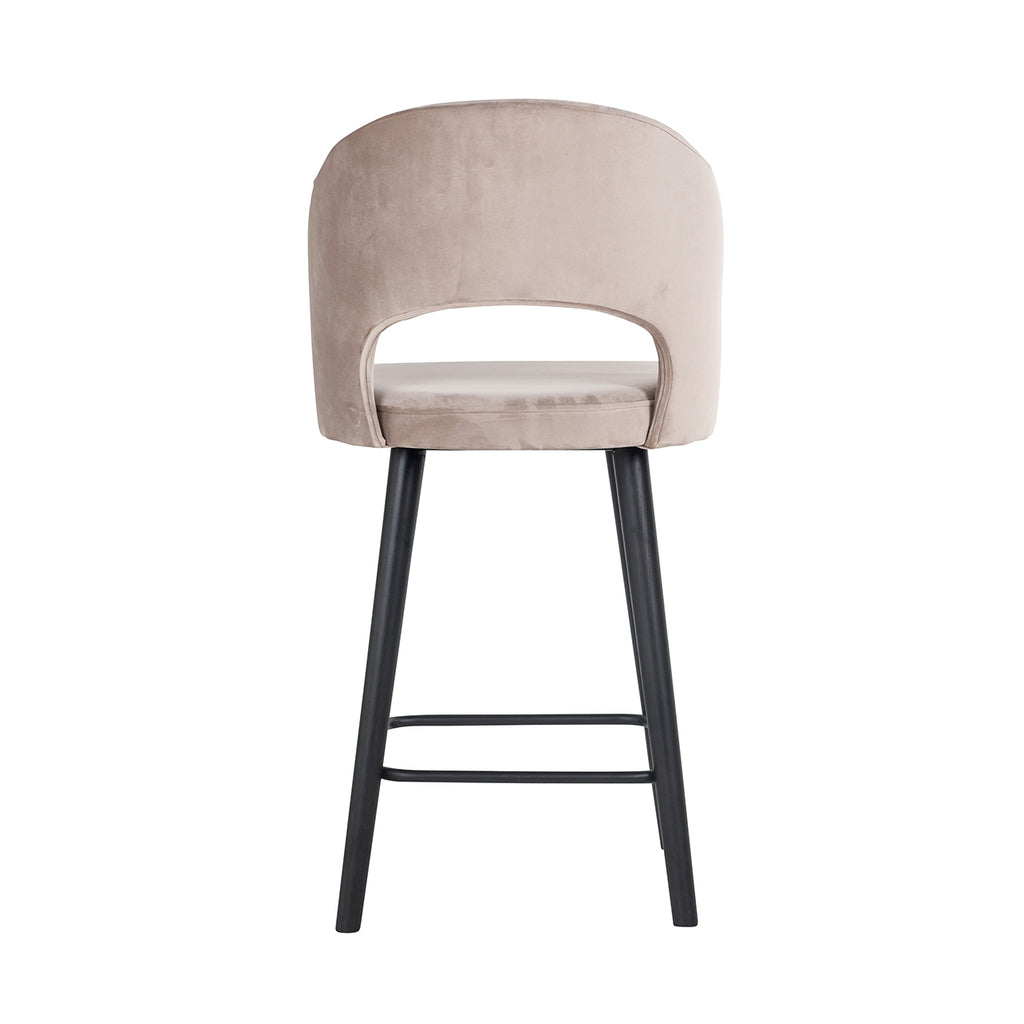 Tabouret Savoy en velours kaki