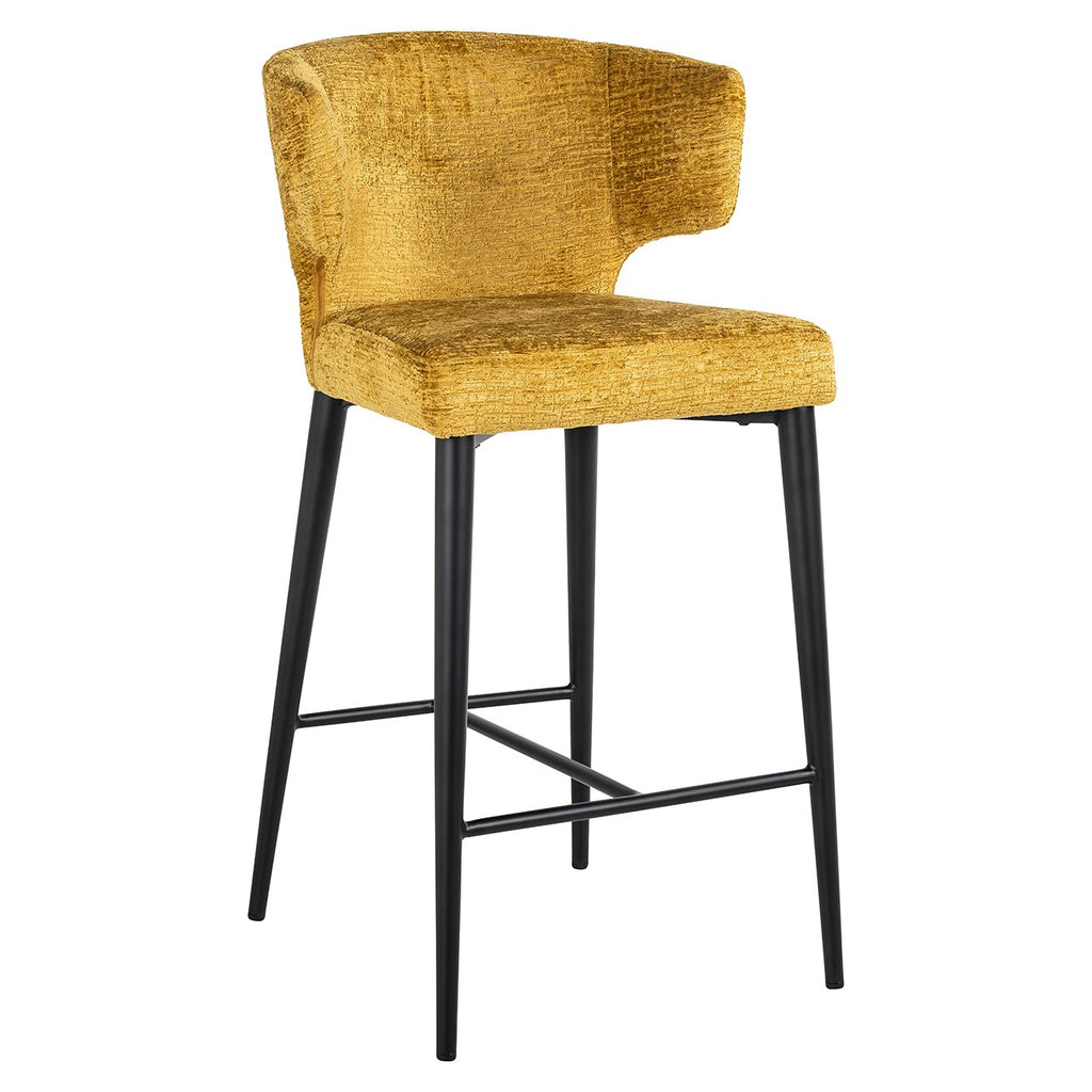 Tabouret de comptoir Taylor fusion moutarde