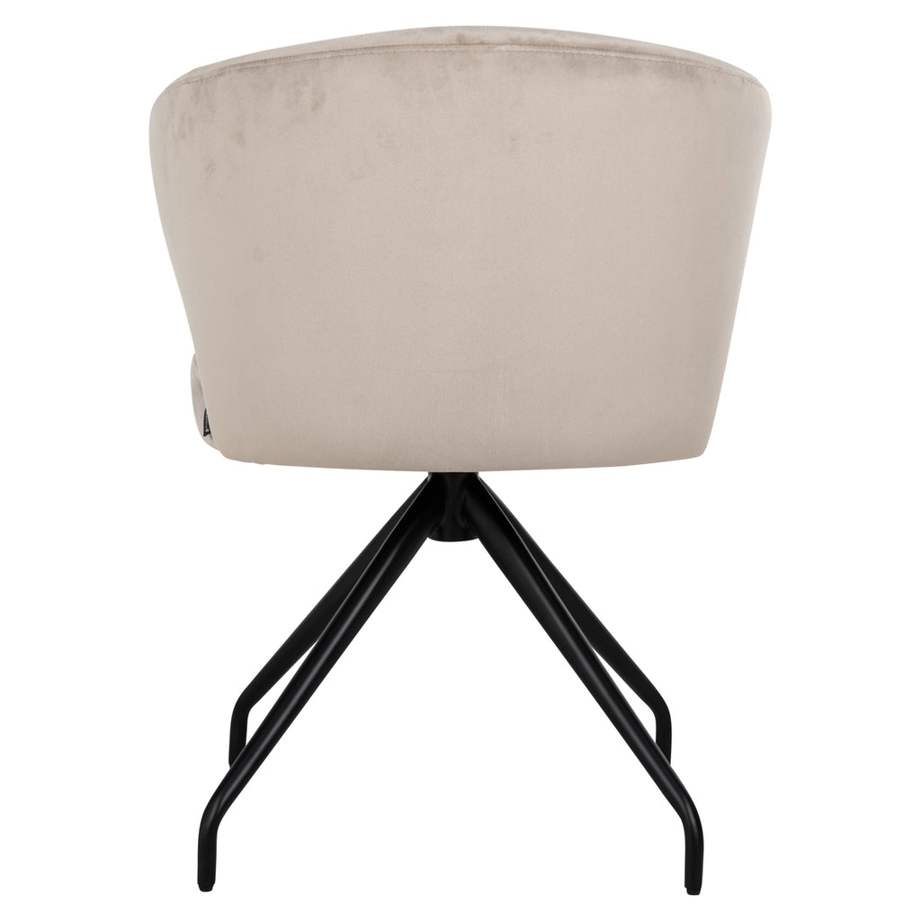 Draaistoel Milly khaki velvet