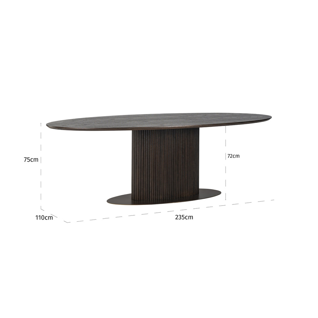 Essenstisch Luxor oval 235