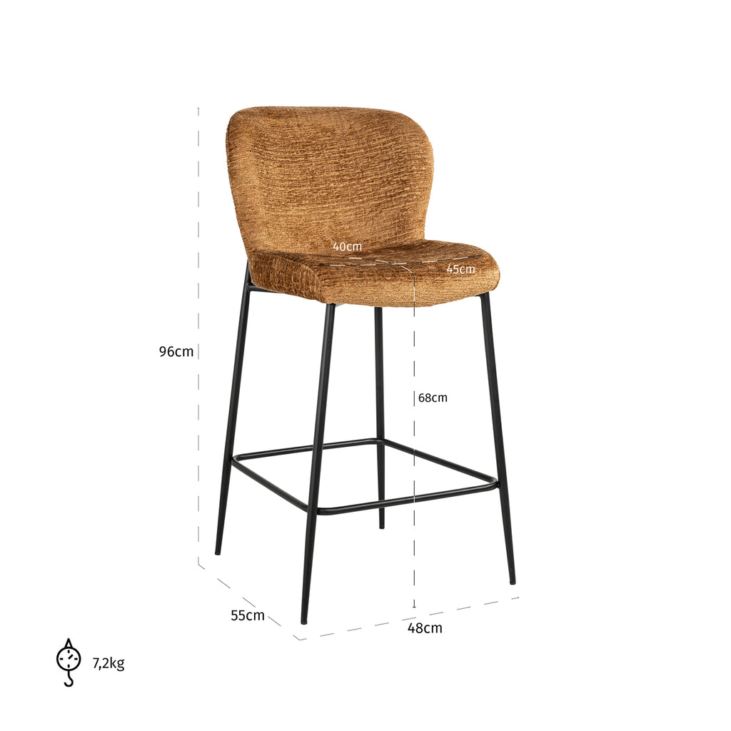 Counterstuhl Darby Cognac Fusion