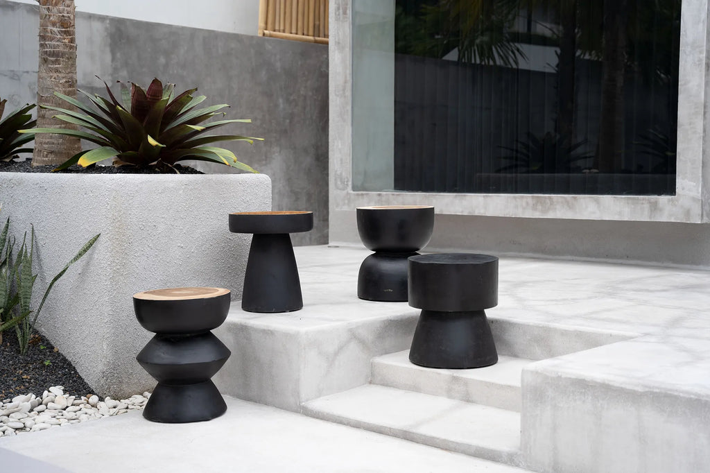 De Rayu Side Table - Black Natural