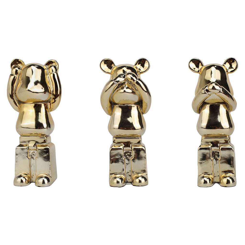 Deco object Berna set of 3 (Gold)