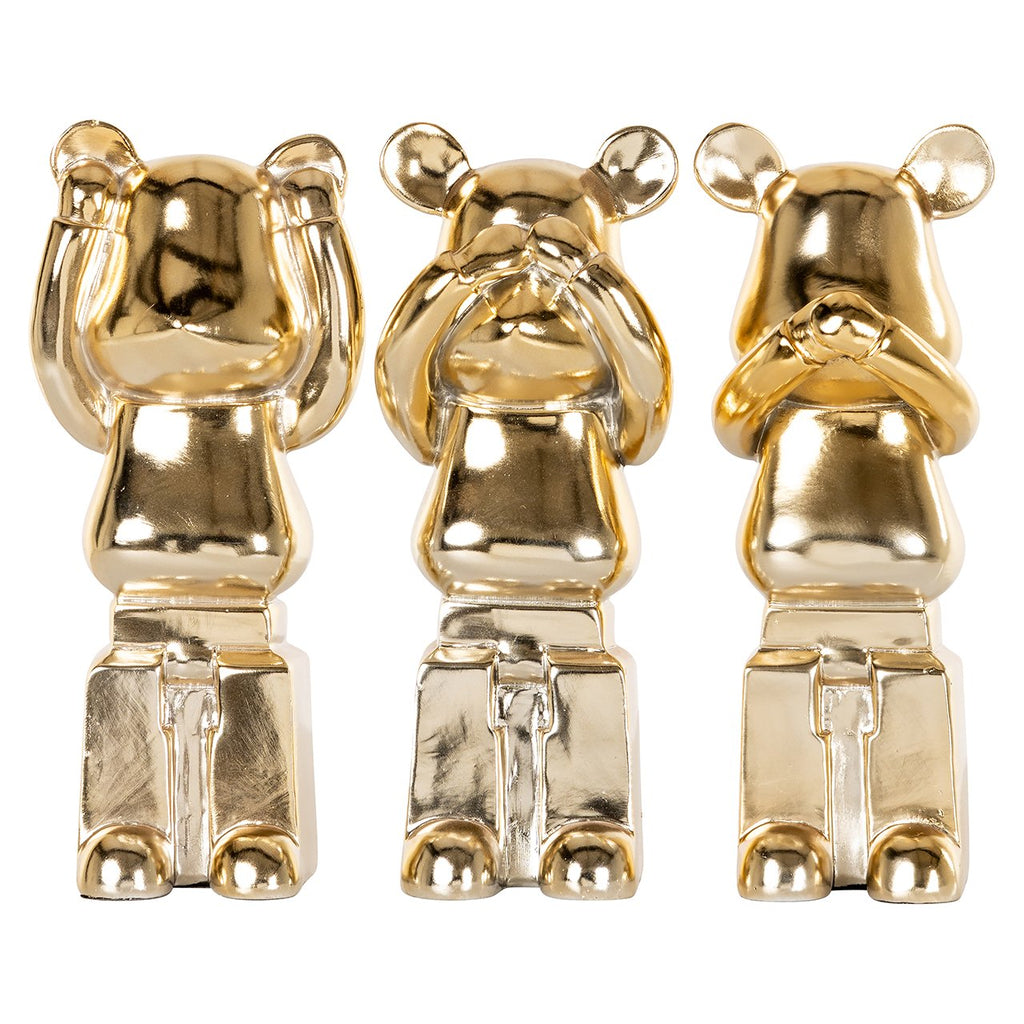 Deco object Berna set of 3 (Gold)