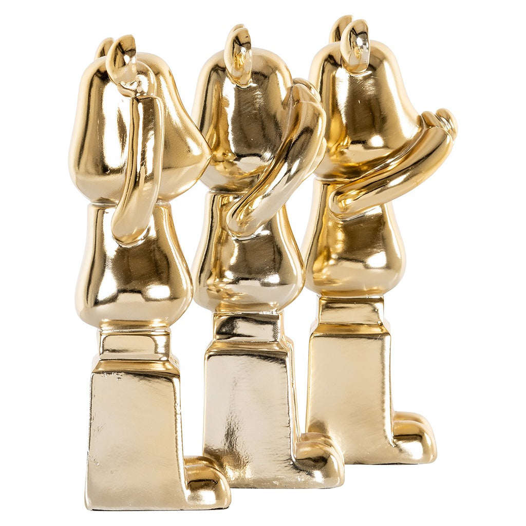 Dekorationsobjekt Berna Set von 3 (Gold)