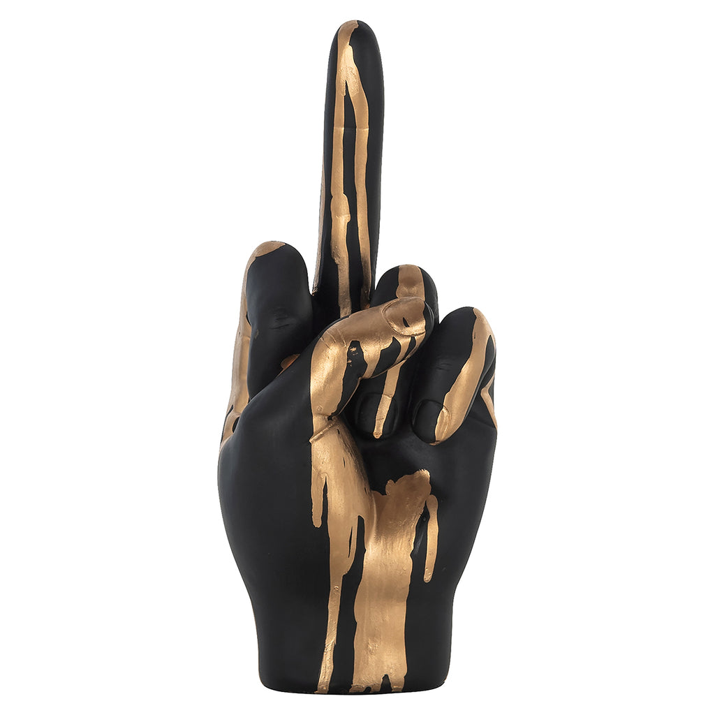 Dekorationsobjekt Hand Digitus (Schwarz/Gold)