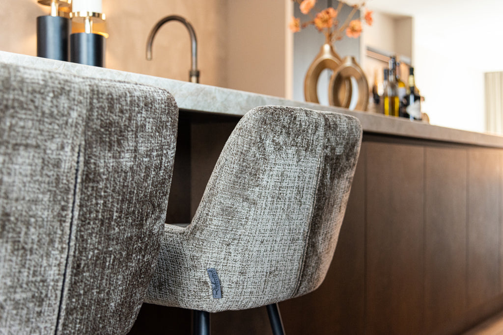 Counter stool Linsey stone chenille