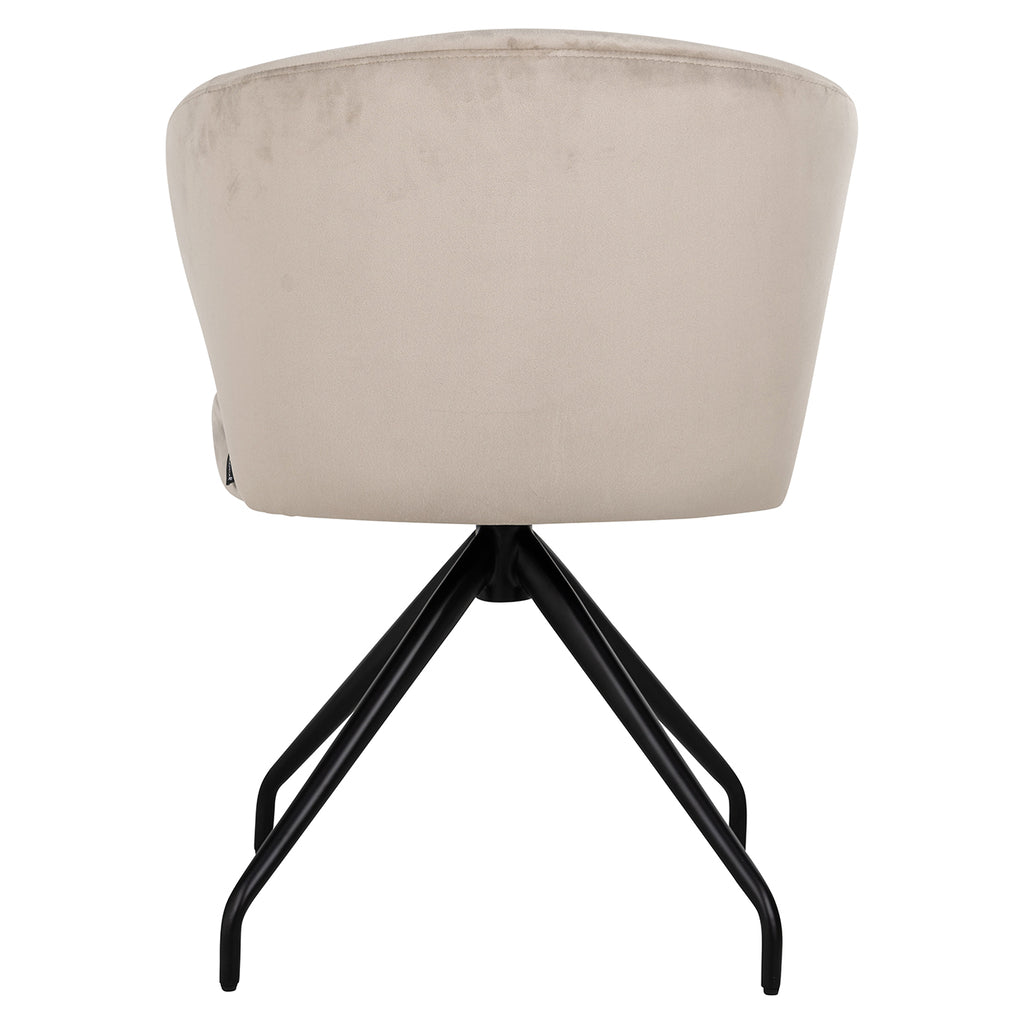 Draaistoel Milly khaki velvet
