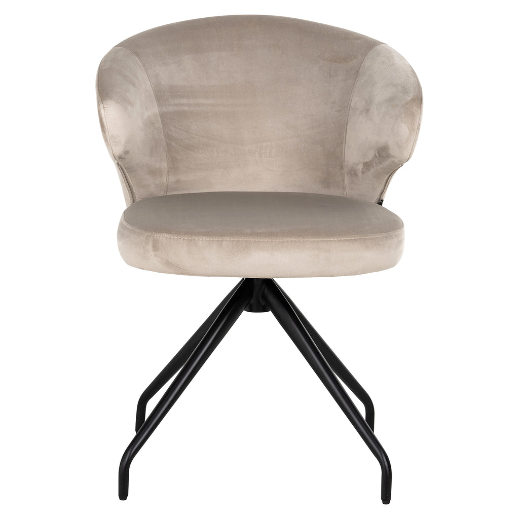 Draaistoel Milly khaki velvet