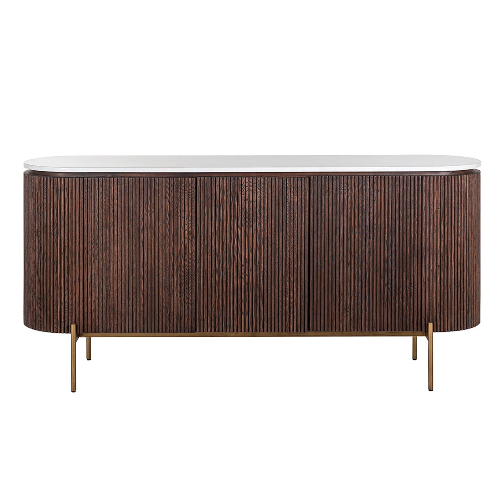 Sideboard Barkley 3-türig (Gebürstetes Gold)