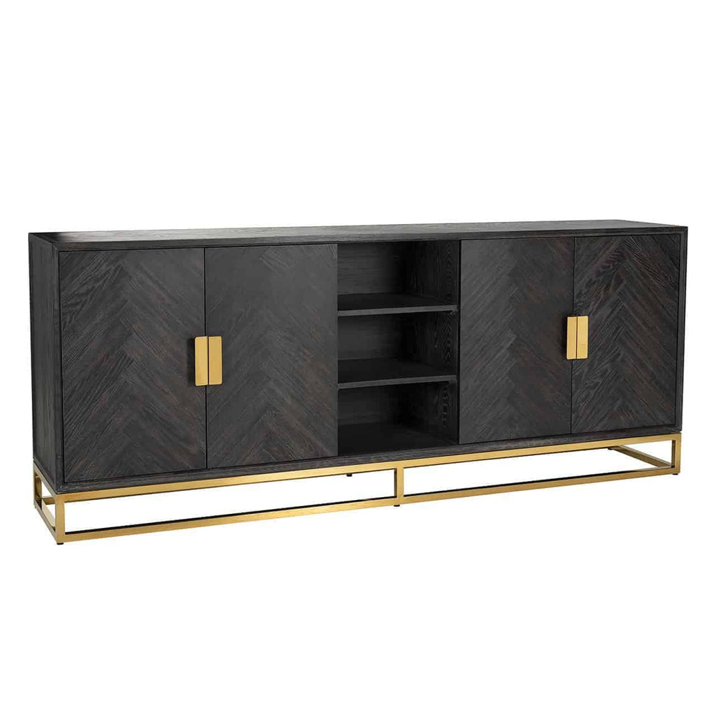 Buffet Blackbone gold 4 portes + compartiment ouvert