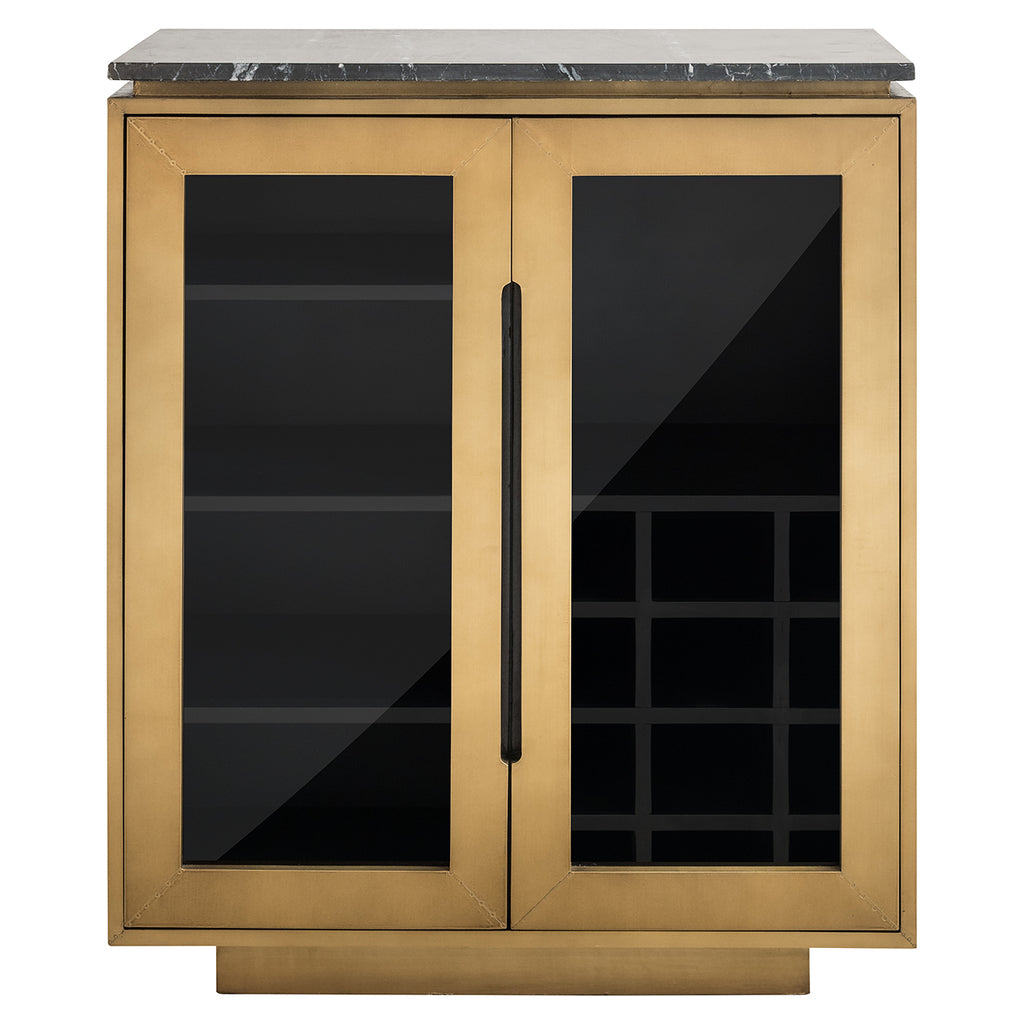 Dressoir Finsbury 2 portes (Noir/or)
