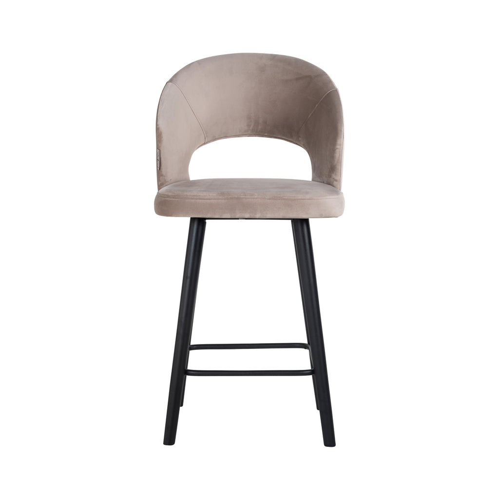 Tabouret Savoy en velours kaki