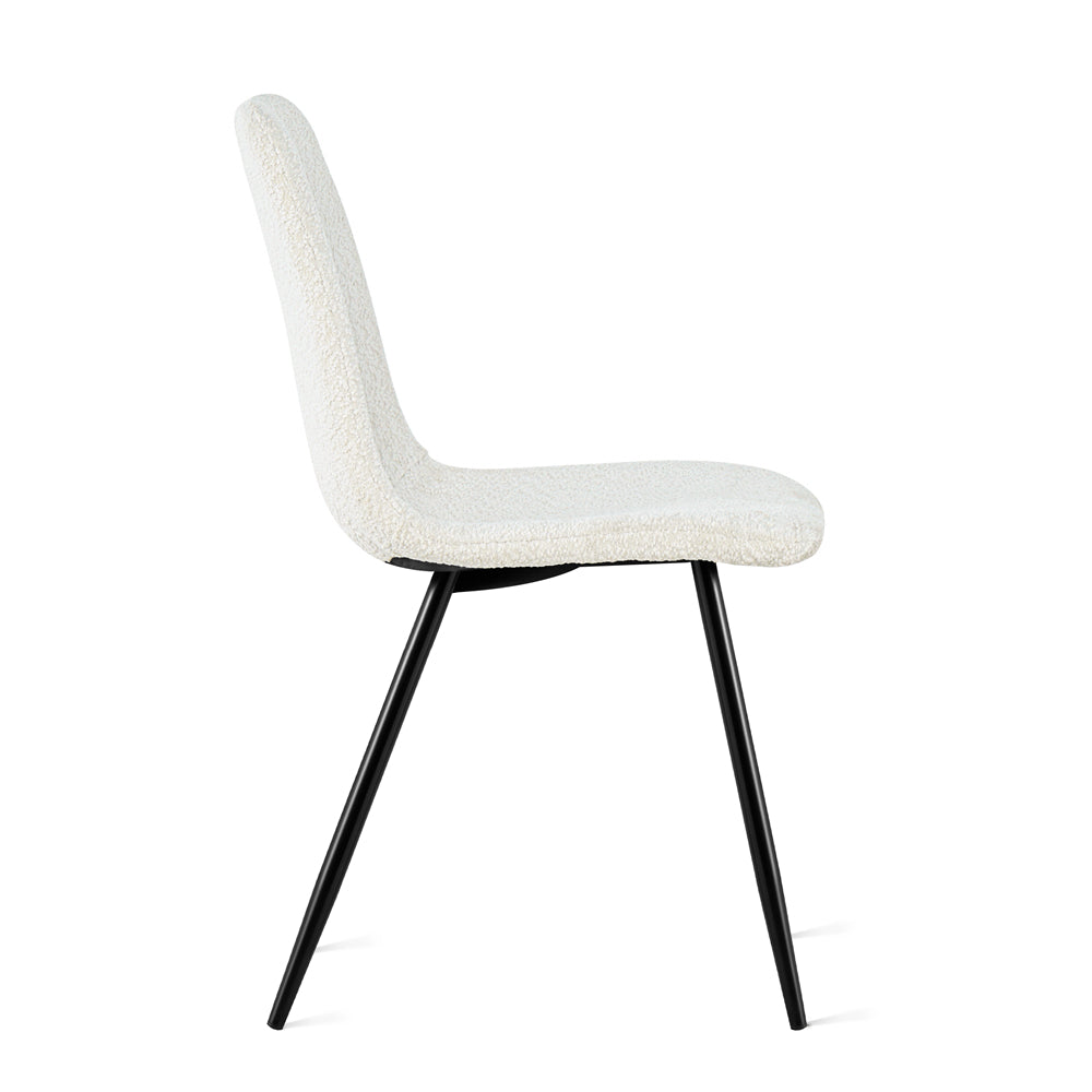 Chaise de salle à manger Brasilia Bouclé Ivoire