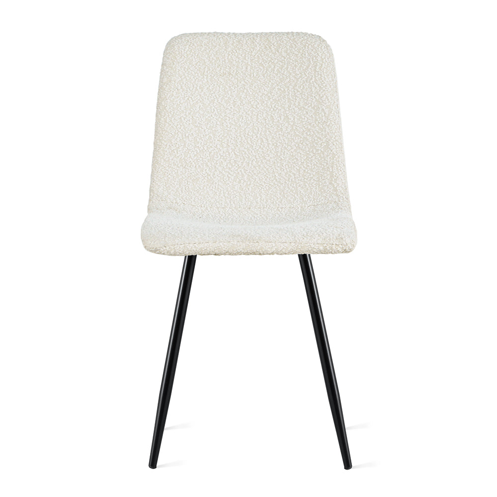 Chaise de salle à manger Brasilia Bouclé Ivoire