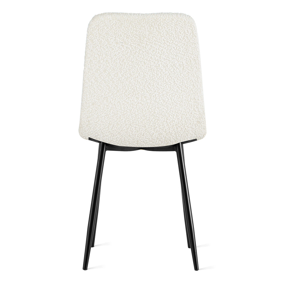Chaise de salle à manger Brasilia Bouclé Ivoire