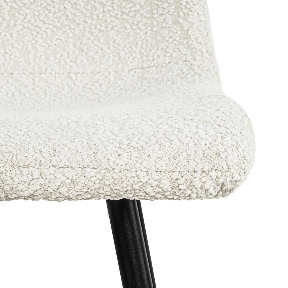 Chaise de salle à manger Brasilia Bouclé Ivoire