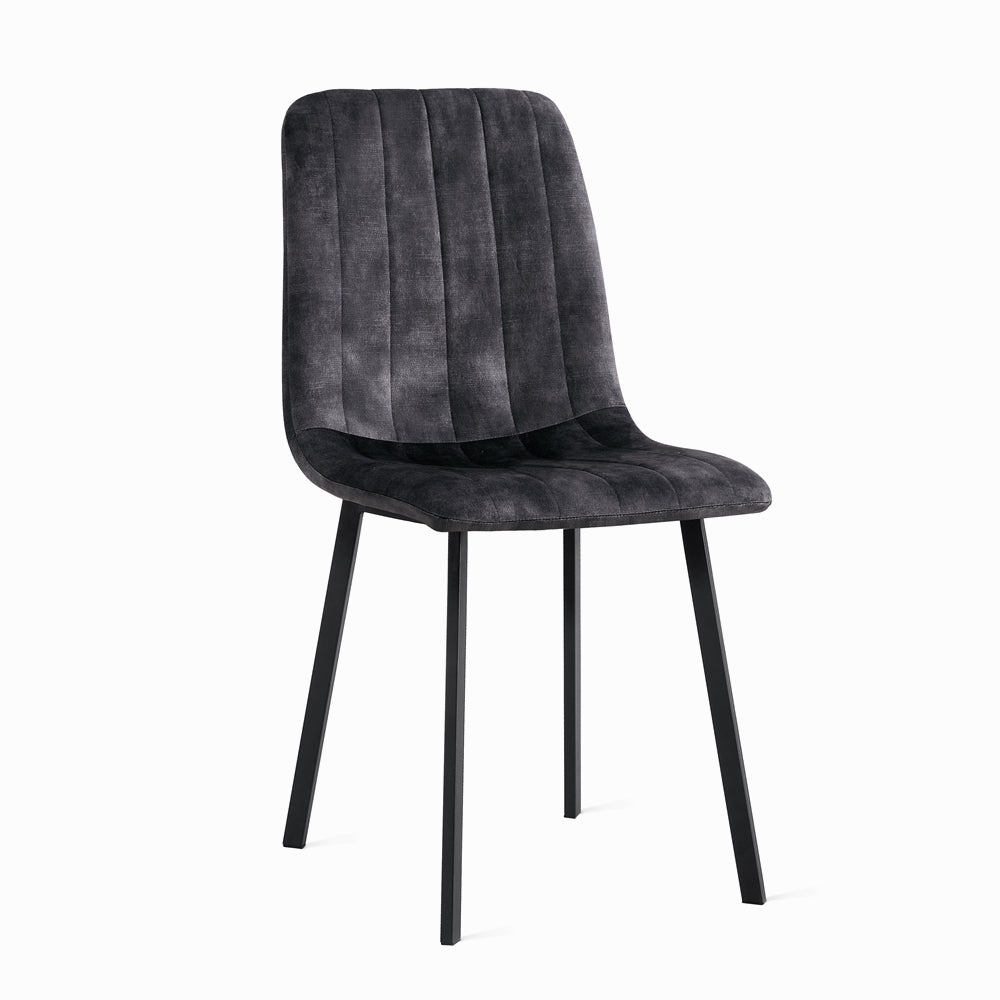 Chaise de salle à manger Minsk Velours Anthracite