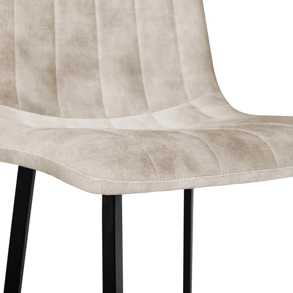 Chaise de salle à manger Minsk Velours Taupe
