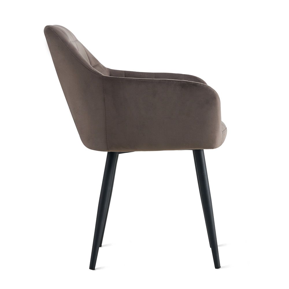 Eetkamerstoel Praia Velvet Antraciet