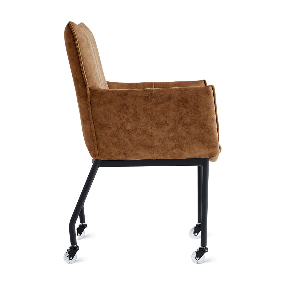 Eetkamerstoel Thomas - Microleder Cognac