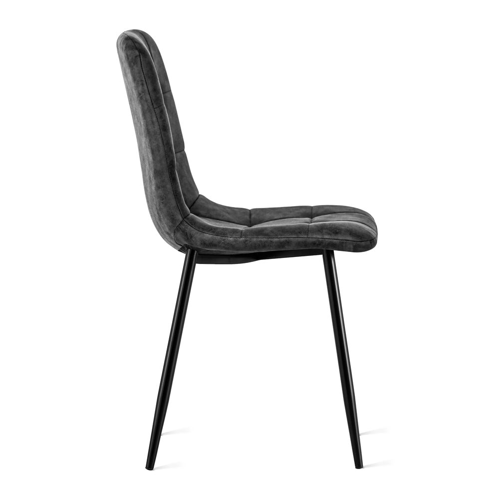 Chaise de salle à manger Yerevan Microcuir Anthracite