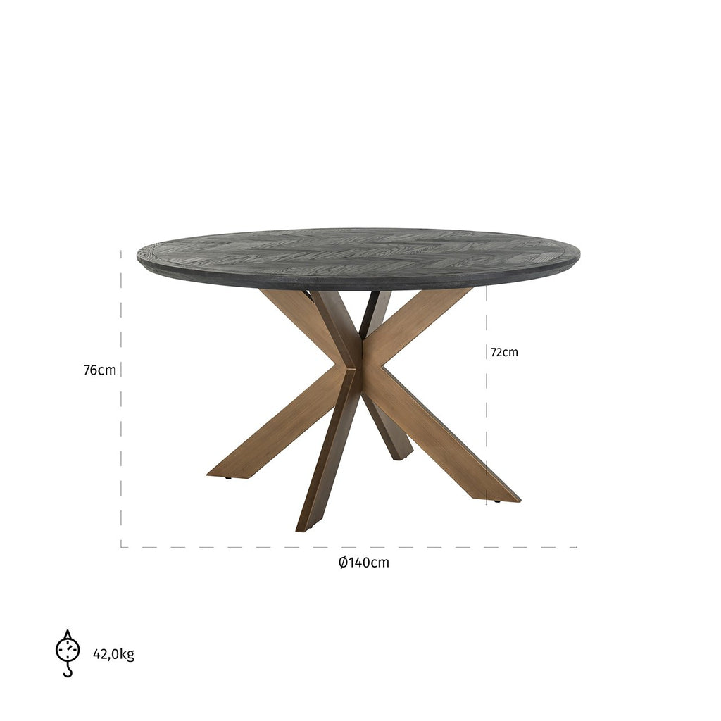 Eettafel Blackbone Messing 140Ø