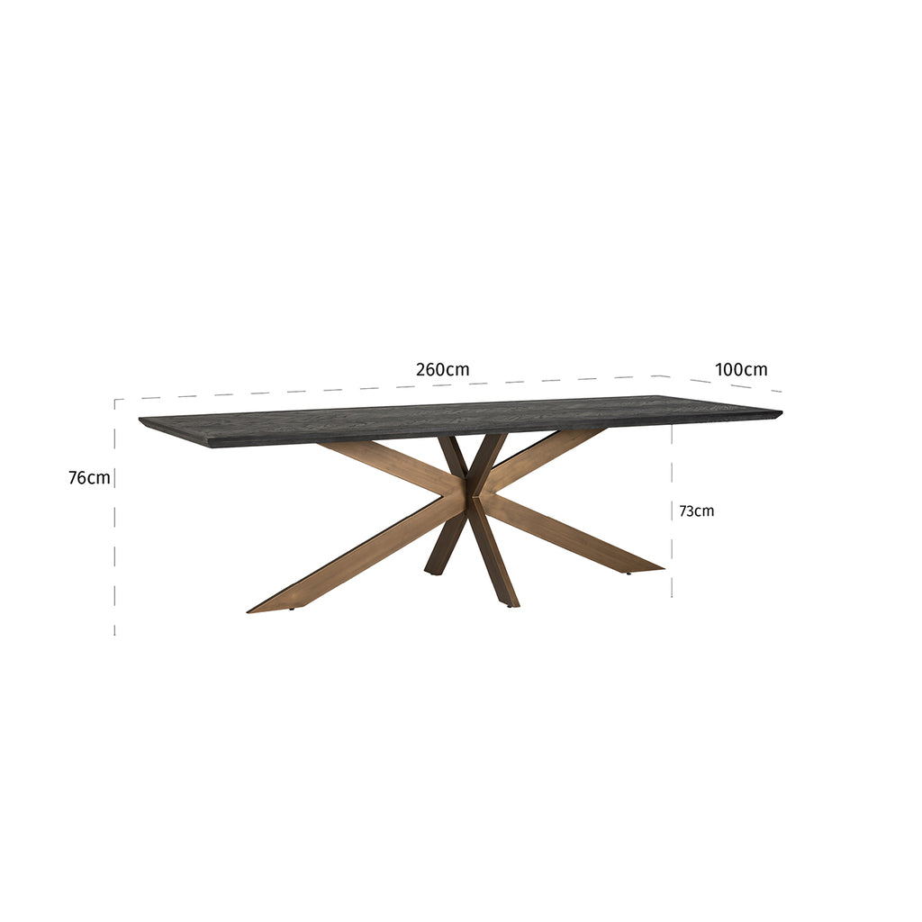 Eettafel Blackbone Messing 260