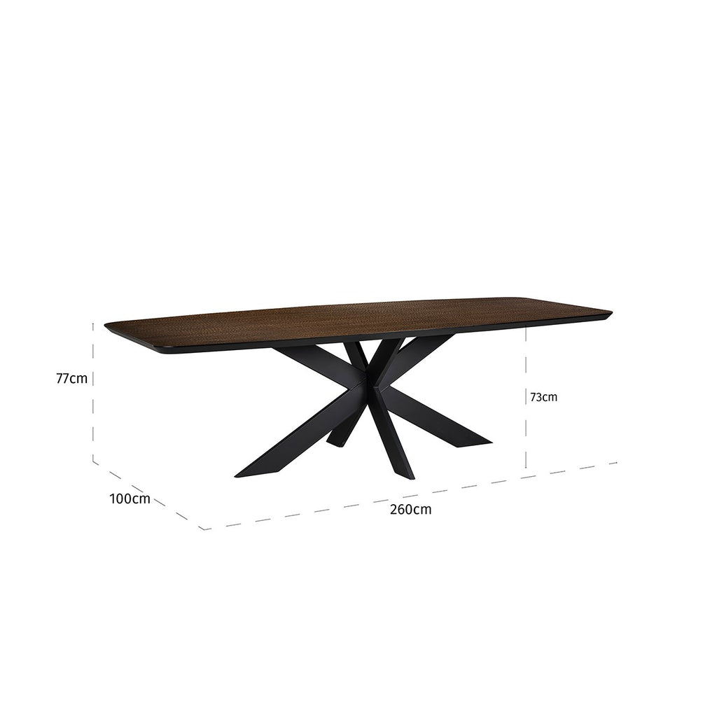 Eettafel Bonvoy braun 260 (Braun)